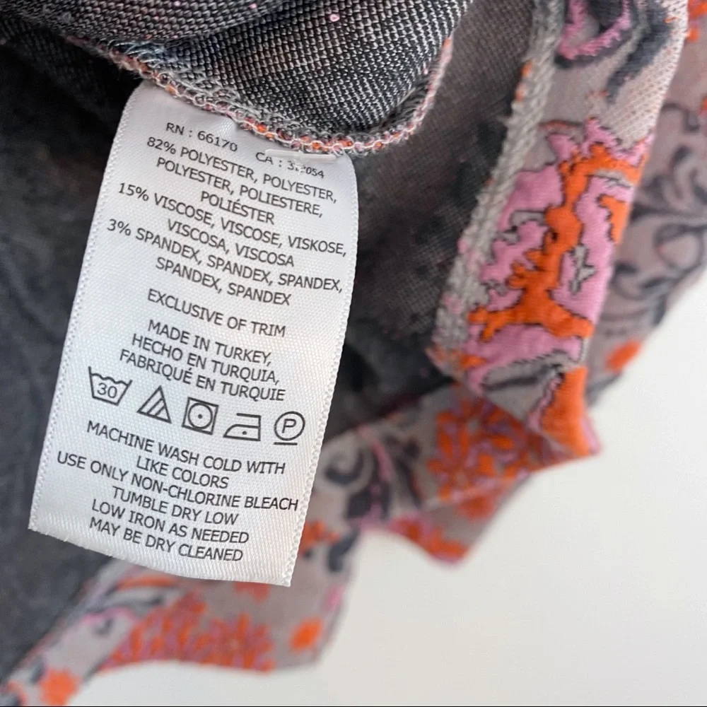 Anthropologie Orange and Blue Floral Tank Top - Picture 9 of 15